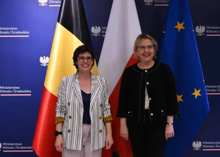 Minister klimatu i środowiska Anna Moskwa z minister ds. energii Belgii Tinne Van der Straeten, 22 września 2023 roku, źródło: Ministerstwo Klimatu i Środowiska