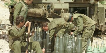 Izraelska artyleria fot. IDF fot. Beni Birk, Israel Press and Photo Agency