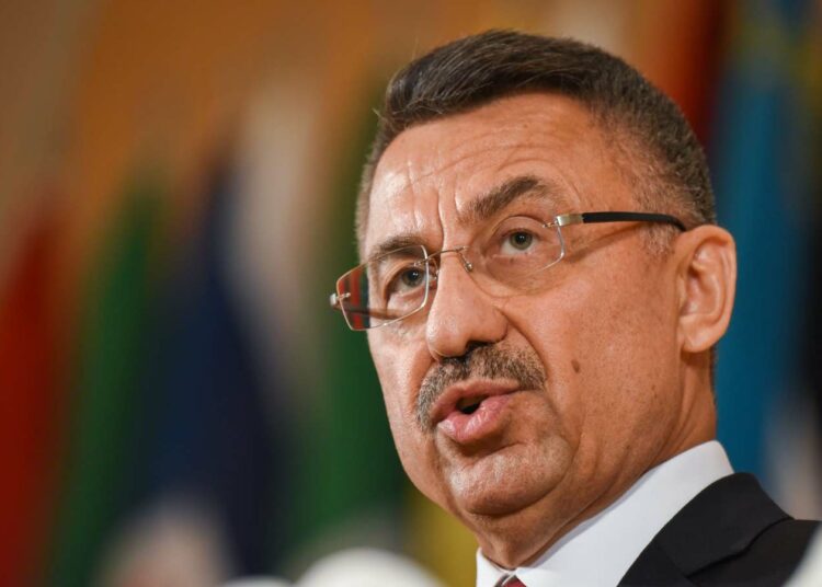 Fuat Oktay, obecny szef komisji spraw zagranicznych tureckiego parlamentu, podczas 108. (Stulecie) Sesja Międzynarodowej Konferencji Pracy. Genewa, 10-21 czerwca 2019 roku, aut. Crozet / Pouteau