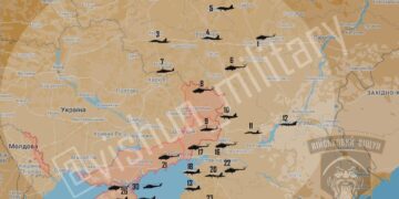 Rosyjskie bazy lotnicze i śmigłowców fot. Wijskowyj Wiszun