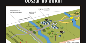 Wizualizacja obszaru 50 km od granicy fot. SG WP