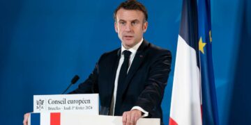 Prezydent Francji Emmanuel Macron, aut. Laurent Blevennec / Présidence de la République z Flickr