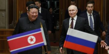 Kim Jong Un i Władimir Putin fot. Russian Presidential Press and Information Office/Gavriil Grigorov/TASS