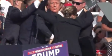 Ewakuacja Donalda Trumpa po strzelaninie. Fot. x.com/elonmusk