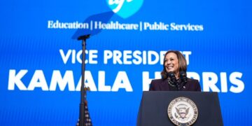 Wiceprezydent USA Kamala Harris, 25 lipca 2024 roku, autor: @VP z platformy X