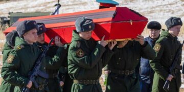 Pogrzeb uczestnika wojny z Ukrainą fot. Loseva