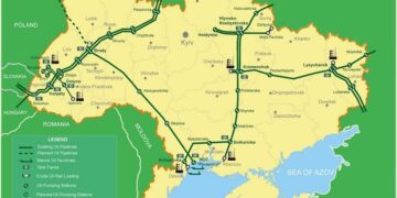 Ropociągi na Ukrianie fot. Ukrtransnafta