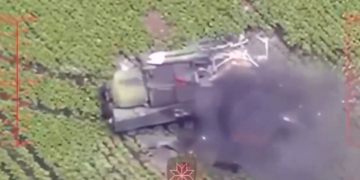 Zniszczony BUK w obiektywie FlyEye