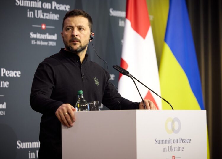 Wołodymir Zełenski na szczycie pokojowym w Szwajcarii. fot. president.gov.ua