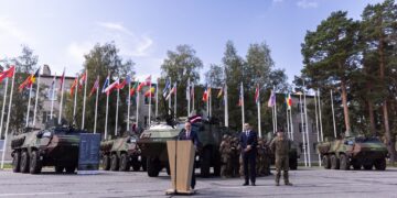 Przekazanie nowych AMV Patria Fot. Gatis Dieziņš/ MON Łotwy