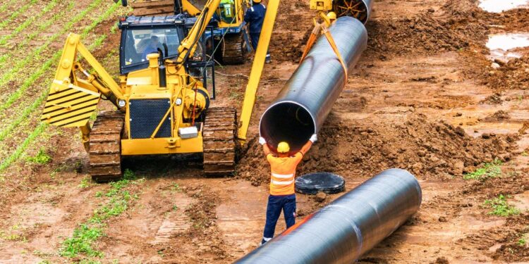 Plac budowy części lądowej FSRU. Według deklaracji Gaz-System prace przebiegają zgodnie z harmonogramem. Fot.: Gaz-System